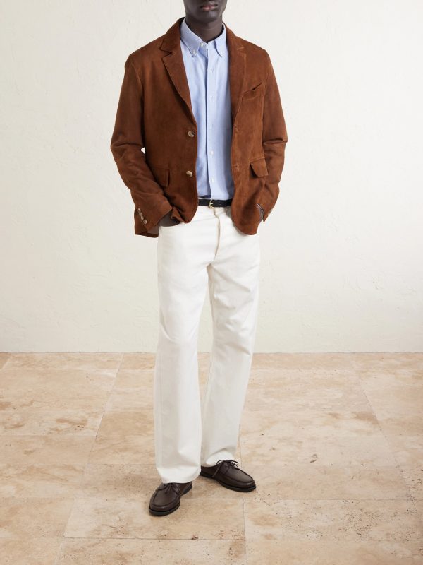 Button-Down Collar Logo-Embroidered Cotton Oxford Shirt - OU