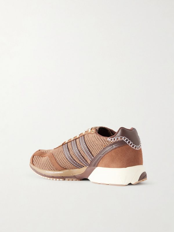 + Wales Bonner Leather-Trimmed Mesh Sneakers - BK