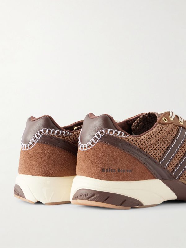 + Wales Bonner Leather-Trimmed Mesh Sneakers - CU