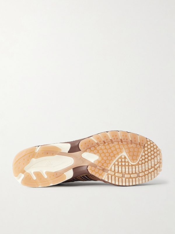 + Wales Bonner Leather-Trimmed Mesh Sneakers - E1