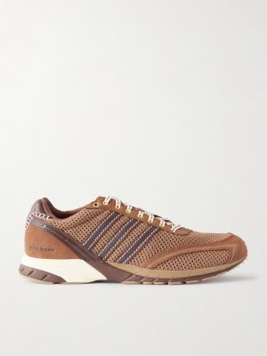 + Wales Bonner Leather-Trimmed Mesh Sneakers + Wales Bonner Leather-Trimmed Mesh Sneakers