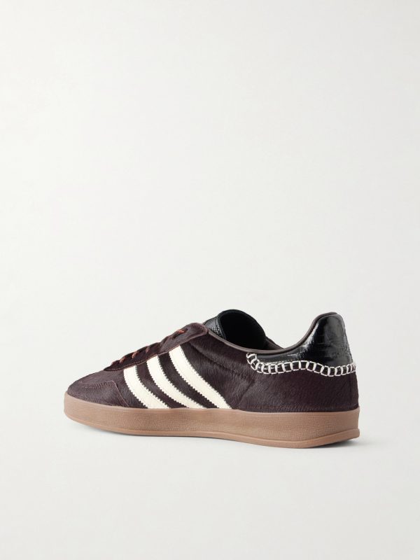 + Wales Bonner Leather-Trimmed Calf Hair Sneakers - BK + Wales Bonner Leather-Trimmed Calf Hair Sneakers - BK