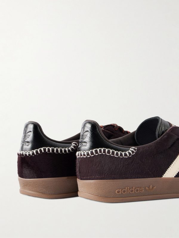 + Wales Bonner Leather-Trimmed Calf Hair Sneakers - CU + Wales Bonner Leather-Trimmed Calf Hair Sneakers - CU