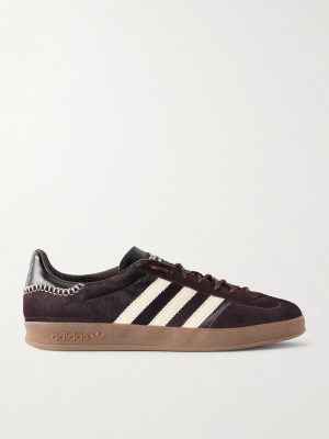+ Wales Bonner Leather-Trimmed Calf Hair Sneakers + Wales Bonner Leather-Trimmed Calf Hair Sneakers