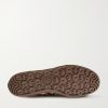 + Wales Bonner Gazelle suede-trimmed snake-effect leather sneakers - E1 + Wales Bonner Gazelle suede-trimmed snake-effect leather sneakers - E1