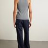 Viggo Ribbed Stretch Organic Cotton and TENCEL™ Lyocell-Blend Tank Top - BK