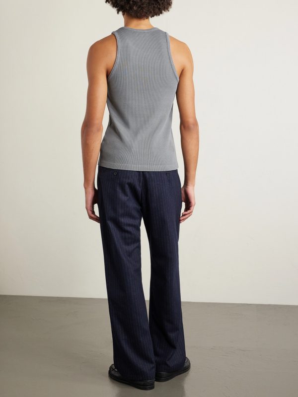 Viggo Ribbed Stretch Organic Cotton and TENCEL™ Lyocell-Blend Tank Top - BK