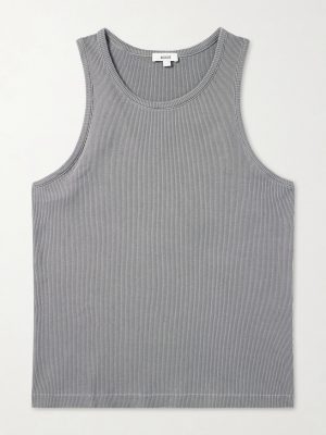 Viggo Ribbed Stretch Organic Cotton and TENCEL™ Lyocell-Blend Tank Top Viggo Ribbed Stretch Organic Cotton and TENCEL™ Lyocell-Blend Tank Top