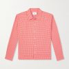 Reed 50057 Checked Organic Cotton-Blend Seersucker Shirt Reed 50057 Checked Organic Cotton-Blend Seersucker Shirt
