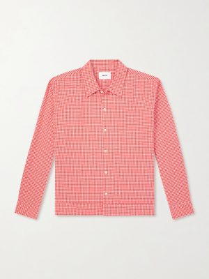 Reed 50057 Checked Organic Cotton-Blend Seersucker Shirt Reed 50057 Checked Organic Cotton-Blend Seersucker Shirt