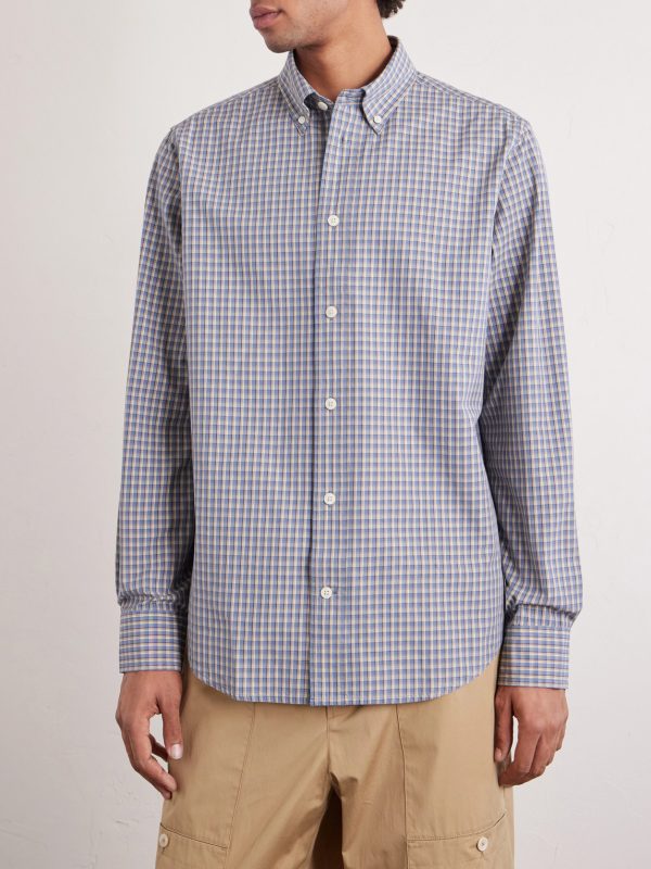 Colby 50024 Button-Down Collar Checked Cotton Shirt - FR Colby 50024 Button-Down Collar Checked Cotton Shirt - FR