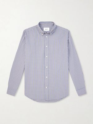Colby 50024 Button-Down Collar Checked Cotton Shirt