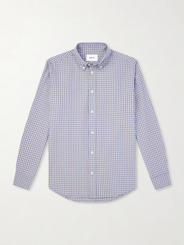 Colby 50024 Button-Down Collar Checked Cotton Shirt Colby 50024 Button-Down Collar Checked Cotton Shirt