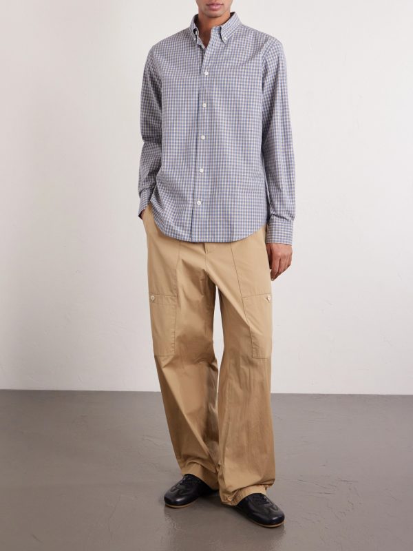 Colby 50024 Button-Down Collar Checked Cotton Shirt - OU Colby 50024 Button-Down Collar Checked Cotton Shirt - OU