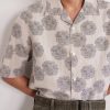 Ole 5396 Camp-Collar Printed Linen and Cotton-Blend Shirt - CU Ole 5396 Camp-Collar Printed Linen and Cotton-Blend Shirt - CU