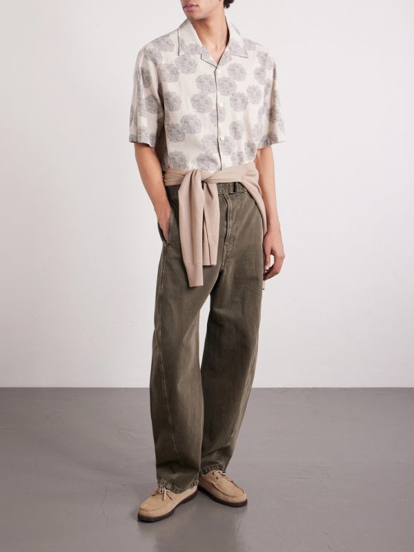 Ole 5396 Camp-Collar Printed Linen and Cotton-Blend Shirt - OU Ole 5396 Camp-Collar Printed Linen and Cotton-Blend Shirt - OU