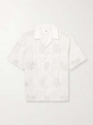 Ben 50049 Camp-Collar Embroidered Organic Cotton-Poplin Shirt Ben 50049 Camp-Collar Embroidered Organic Cotton-Poplin Shirt