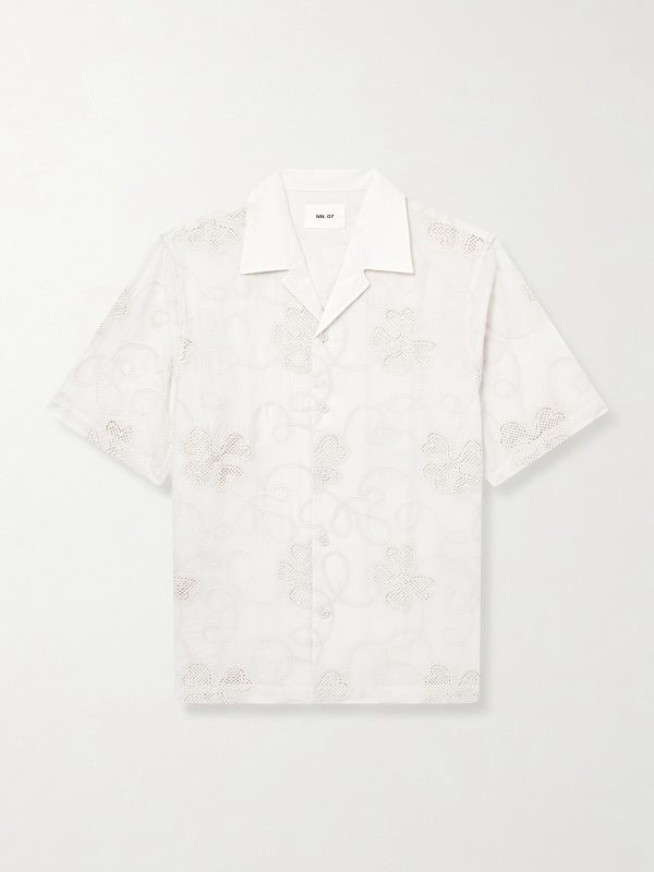 Ben 50049 Camp-Collar Embroidered Organic Cotton-Poplin Shirt Ben 50049 Camp-Collar Embroidered Organic Cotton-Poplin Shirt