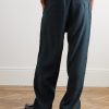 Kay 10037 Straight-Leg Pleated Woven Trousers - BK Kay 10037 Straight-Leg Pleated Woven Trousers - BK