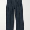 Kay 10037 Straight-Leg Pleated Woven Trousers Kay 10037 Straight-Leg Pleated Woven Trousers