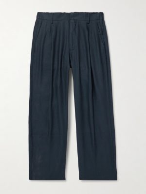 Kay 10037 Straight-Leg Pleated Woven Trousers Kay 10037 Straight-Leg Pleated Woven Trousers