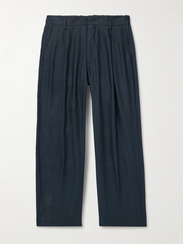 Kay 10037 Straight-Leg Pleated Woven Trousers Kay 10037 Straight-Leg Pleated Woven Trousers