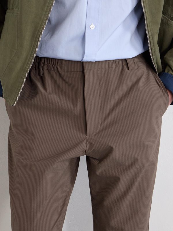 Billie 10038 Straight-Leg Seersucker Drawstring Trousers - CU Billie 10038 Straight-Leg Seersucker Drawstring Trousers - CU