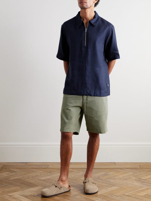 Aden 1923 Straight-Leg Organic Cotton-Blend Twill Shorts - OU Aden 1923 Straight-Leg Organic Cotton-Blend Twill Shorts - OU