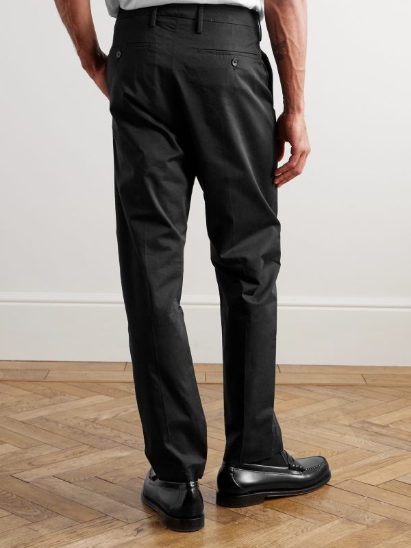 Bill 1804 Straight-Leg Organic Cotton-Blend Trousers - BK Bill 1804 Straight-Leg Organic Cotton-Blend Trousers - BK