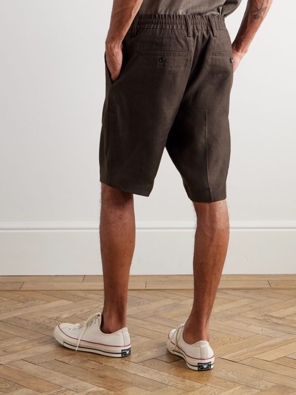 Billie 1808 LENZING™ ECOVERO™ and Linen-Blend Shorts - BK