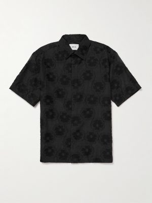 Freddy 50045 Floral-Embroidered Organic Cotton-Blend Shirt Freddy 50045 Floral-Embroidered Organic Cotton-Blend Shirt
