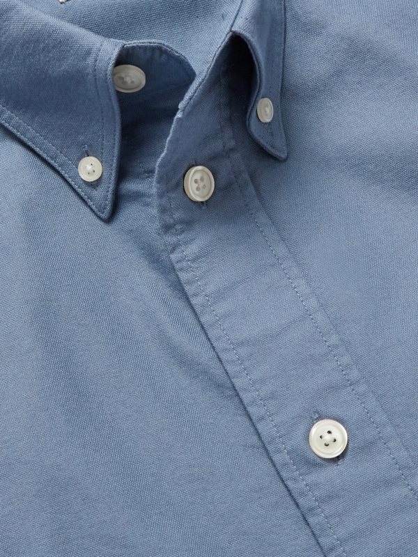 Colby 5910 Button-Down Collar Logo-Embroidered Organic Cotton Shirt - CU