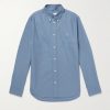 Colby 5910 Button-Down Collar Logo-Embroidered Organic Cotton Shirt