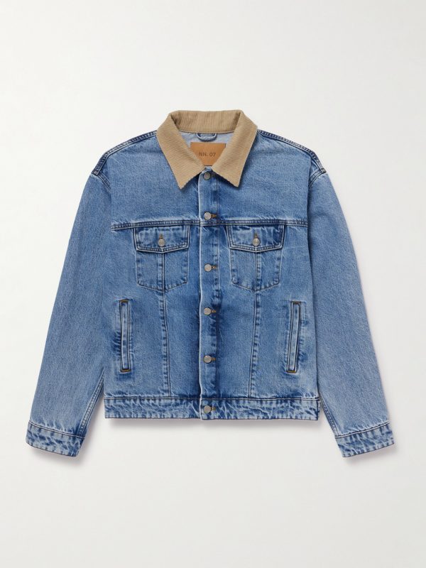 Roy 1882 Corduroy-Trimmed Organic Denim Jacket Roy 1882 Corduroy-Trimmed Organic Denim Jacket
