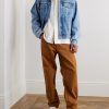 Roy 1882 Corduroy-Trimmed Organic Denim Jacket - OU Roy 1882 Corduroy-Trimmed Organic Denim Jacket - OU