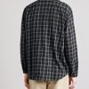 Julian Checked Organic Cotton and Linen-Blend Flannel Shirt - BK Julian Checked Organic Cotton and Linen-Blend Flannel Shirt - BK