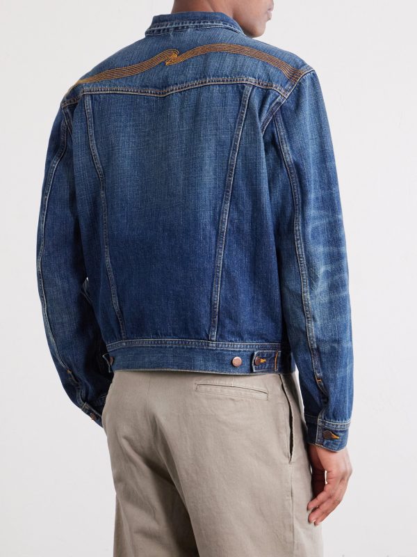Conny Embroidered Organic Denim Jacket - BK