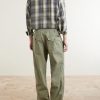Straight-Leg Herringbone Cotton Trousers - BK Straight-Leg Herringbone Cotton Trousers - BK