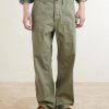 Straight-Leg Herringbone Cotton Trousers - FR Straight-Leg Herringbone Cotton Trousers - FR