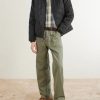 Straight-Leg Herringbone Cotton Trousers - OU Straight-Leg Herringbone Cotton Trousers - OU