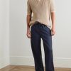 Rino Ribbed-Knit Cotton-Blend Polo Shirt - OU Rino Ribbed-Knit Cotton-Blend Polo Shirt - OU