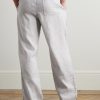 Luan Straight-Leg Linen and Cotton-Blend Drawstring Trousers - BK Luan Straight-Leg Linen and Cotton-Blend Drawstring Trousers - BK