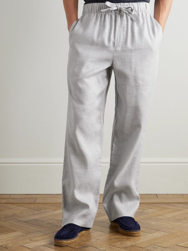 Luan Straight-Leg Linen and Cotton-Blend Drawstring Trousers - FR Luan Straight-Leg Linen and Cotton-Blend Drawstring Trousers - FR