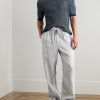Luan Straight-Leg Linen and Cotton-Blend Drawstring Trousers - OU Luan Straight-Leg Linen and Cotton-Blend Drawstring Trousers - OU