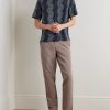Roberto Camp-Collar Striped Linen Shirt - OU Roberto Camp-Collar Striped Linen Shirt - OU