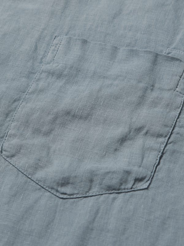 Angelo Camp-Collar Linen Shirt - CU Angelo Camp-Collar Linen Shirt - CU