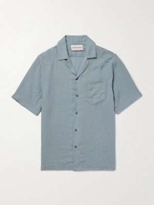 Angelo Camp-Collar Linen Shirt Angelo Camp-Collar Linen Shirt