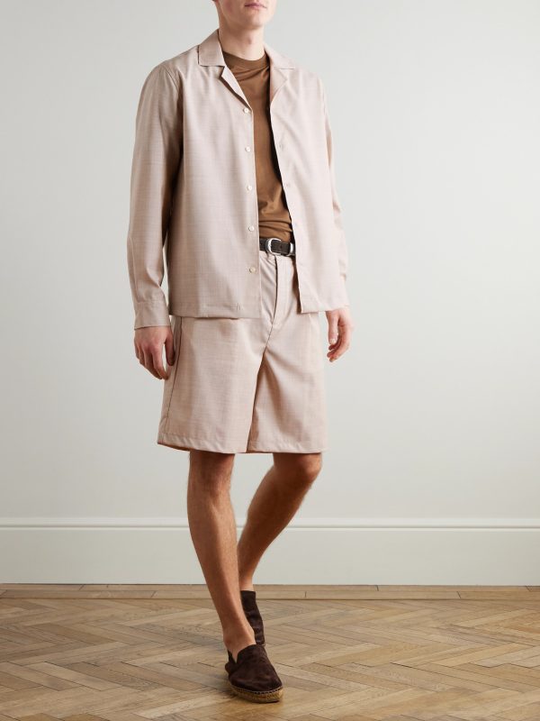 Serano Pleated Wool Shorts - OU