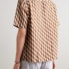 Roberto Camp-Collar Printed Linen Shirt - BK