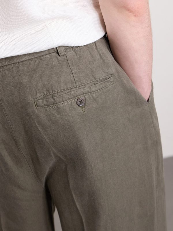 Straight-Leg Pleated Linen Trousers - CU Straight-Leg Pleated Linen Trousers - CU